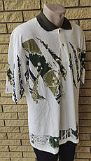 Футболка поло чоловіча батальна коттонова великого розміру GUARANTY, Таїланд, фото 4