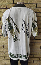 Футболка поло чоловіча батальна коттонова великого розміру GUARANTY, Таїланд, фото 5