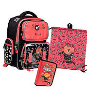 Набор рюкзак школьный ортопедичный + пенал + сумка Yes Line Friends S-101 (559592К)