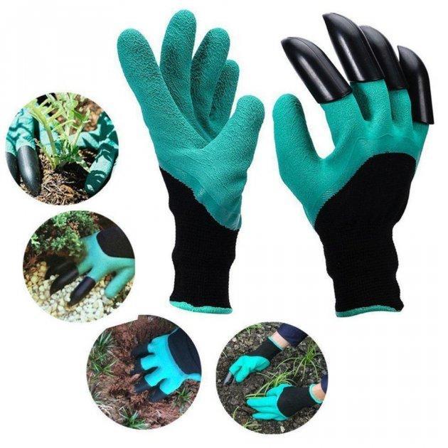 Садові рукавички Garden Gloves з кігтями, рукавички для садівництва, городу