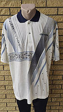 Футболка поло чоловіча батальна коттонова великого розміру GUARANTY, Таїланд, фото 4