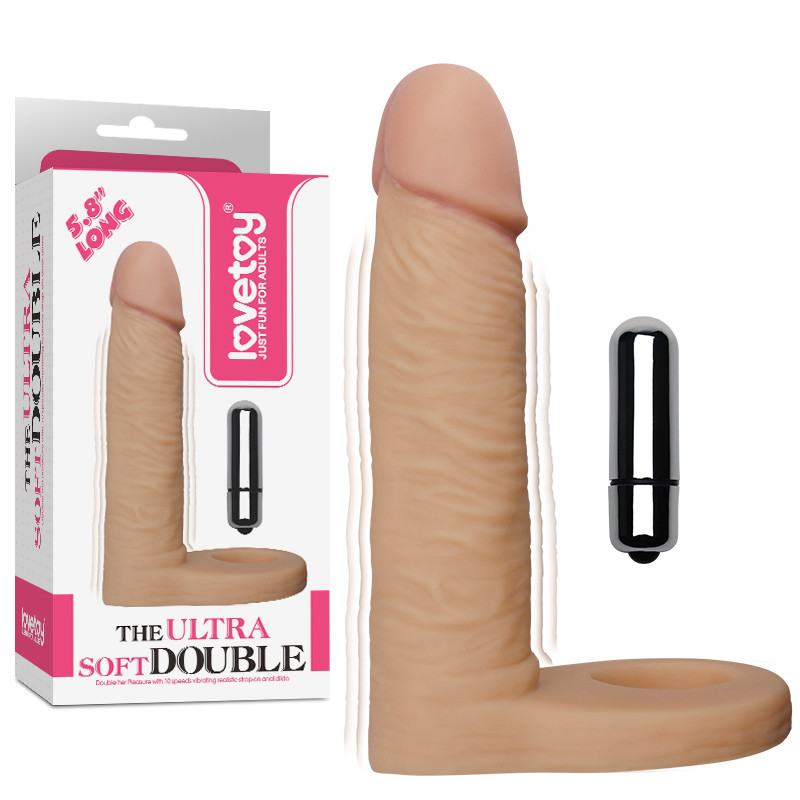 Насадка для подвійного проникнення - The Ultra Soft Double Vibrating 5.8 " Bomba💣 Bomba💣