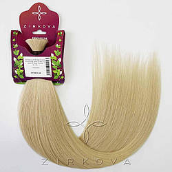 Натуральне Слов'янське Волосся в Зрізі 50 см 100 грам, Блонд Ультра №1001