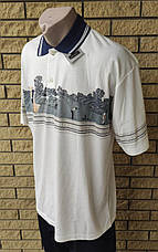 Футболка поло чоловіча батальна коттонова великого розміру NASA, Таїланд, фото 5