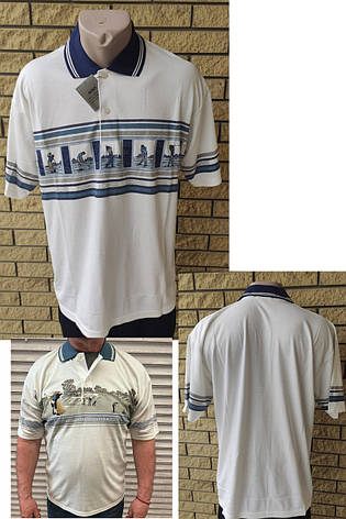 Футболка поло чоловіча батальна коттонова великого розміру NASA, Таїланд, фото 1