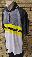 Футболка поло чоловіча батальна котонова великого розміру ON STAGE, Таїланд, фото 2