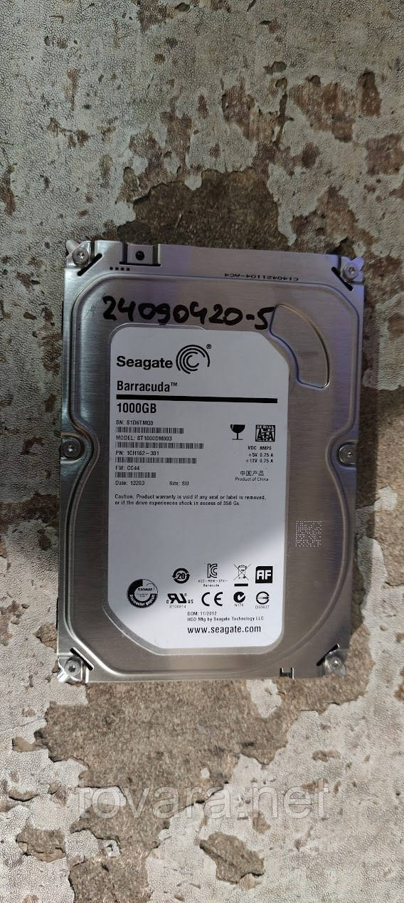 Жорсткий диск Вінчестер HDD 1 Tb / Тб Seagate Barracuda ST1000DM003 3.5" SATA3 No 24090420