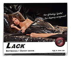 Вінілова чорна простинь Duvet Cover black Кітті