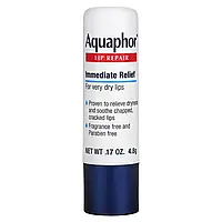 Aquaphor, Восстанавливающий бальзам для губ, помада, мгновенное восстановление, без запаха, 1 шт., 4,8 г