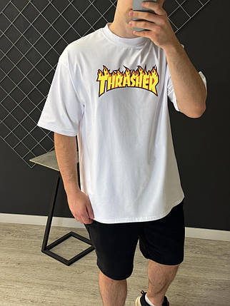 Футболка оверсайз Thrasher біла, фото 1