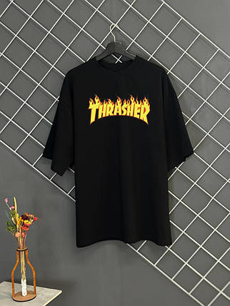 Футболка оверсайз Thrasher чорна, фото 3