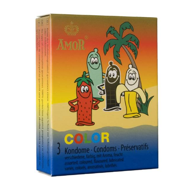 Презервативи Amor Color, 3 шт Кітті