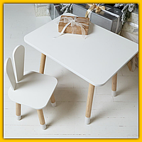 Детский стол стул деревянный комплект для занятий ребенку, набор детской мебели столик стульчик д |это нужно