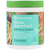 Amazing Grass, Green Superfood, детоксикация и поддержка пищеварения,210 г (7,4 унции)