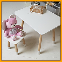 Дитячий стіл для навчання та творчості для дитини, дитячі меблі столик і стільчик дерев'яний для |ТОБІ