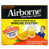 AirBorne, добавка для поддержки иммунной системы, со вкусом апельсина, 3 пробирки, по 10 шипучих таблеток