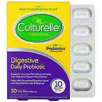 Culturelle, пробиотики, ежедневный пробиотик для пищеварения, 10 миллиардов КОЕ, 30 вегетарианских капсул для
