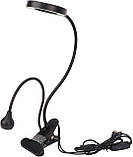 Лампа 2в1 FX-212: манікюрна лампа для гелевих типсів та форм (5 Вт.) + лампа для освітлення (12 Вт) - на прищіпці (на USB), фото 4