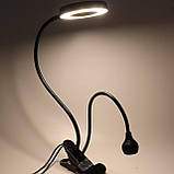 Лампа 2в1 FX-212: манікюрна лампа для гелевих типсів та форм (5 Вт.) + лампа для освітлення (12 Вт) - на прищіпці (на USB), фото 8