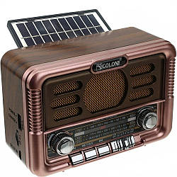 Радіоприймач із сонячною панеллю, USB, SD, GOLON RX-BT6061S / FM-радіо зі знімним акумулятором