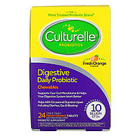 Culturelle, Digestive Daily Probiotic, Fresh Orange, 24 Once Daily Tablets