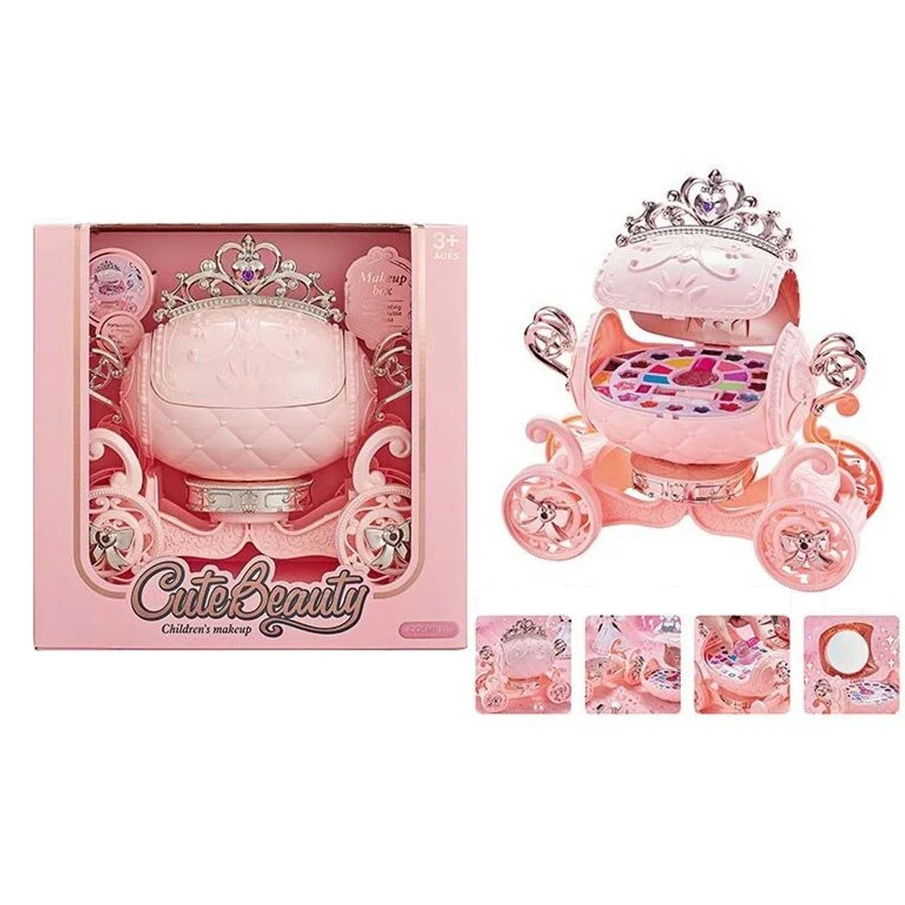 Косметика дитяча для дівчинки (тіні, помада, лак, глітери, люстерко) 1688-8835