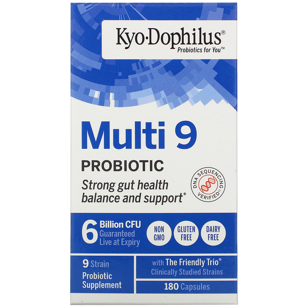 Kyolic, Kyo-Dophilus, Multi 9, пробиотик, 6 миллиардов КОЕ, 180 капсул Киев - фото 1 - id-p2193437205
