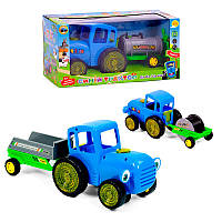 Детская музыкальная игрушка "Синий трактор" с подсветкой 72591, укр., 3 вида