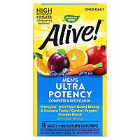 Вітаміни та мінерали для чоловіків "Alive! Men&#039;s Ultra Potency" Nature&#039;s Way, 60 таблеток