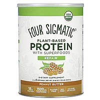 Four Sigmatic, Растительный протеин с суперфудами, арахисовая паста, 600 г (1,32 фунта)
