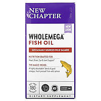 New Chapter, рыбий жир Wholemega, 180 мягких таблеток
