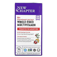 New Chapter, 55+ Every Woman's One Daily, витаминный комплекс на основе цельных продуктов для женщин старше