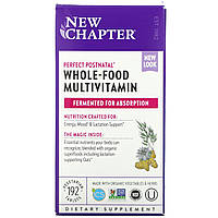 New Chapter, Perfect Postnatal, мультивитамины из цельных продуктов, 192 вегетарианские таблетки