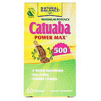 Natural Balance, Катуаба Power Max 500, максимальная эффективность, 60 капсул с оболочкой из ингредиентов
