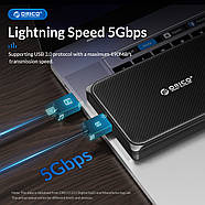 Кишеня HDD Orico 2189U3-V1 micro USB-B 2.5inch Black, фото 4
