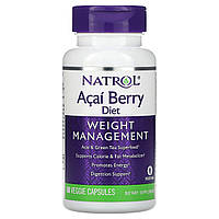 Natrol, Acai Berry Diet, для коррекции веса, 60 вегетарианских капсул