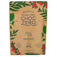 ChocZero, Молочный шоколад, фундук, без добавления сахара, 6 батончиков по 1 унции