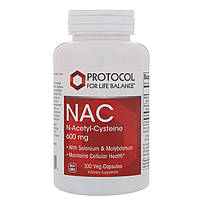 Protocol for Life Balance, NAC N-ацетил-цистеин, 600 мг, 100 вегетарианских капсул Киев