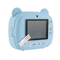 Детский фотоаппарат с моментальной печатью фотографий, цифровая камера с термопринтером, синий,TS