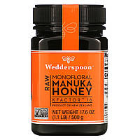 Wedderspoon, необработанный монофлорный мед манука, KFactor 16, 500 г (1,1 фунта)