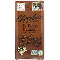 Chocolove, Кофейный кранч в темном шоколаде, 55% какао, 90 г (3,2 унции)