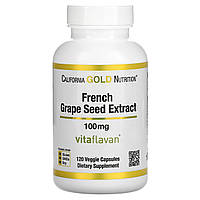 California Gold Nutrition, VitaFlavan, экстракт косточек французского винограда, полифенольный антиоксидант,
