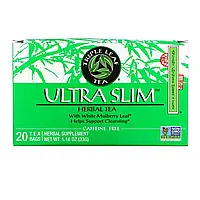 Triple Leaf Tea, Ultra Slim, травяной чай с листьями белой шелковицы, без кофеина, 20 чайных пакетиков по 33 г