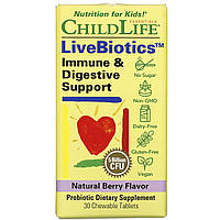 ChildLife, LiveBiotics, поддержка иммунитета и пищеварения, натуральный ягодный вкус, 5 млрд КОЕ, 30