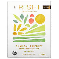 Rishi Tea, Органический травяной чай, смесь ромашки, без кофеина, 15 пакетиков, 0,95 унции (27 г)