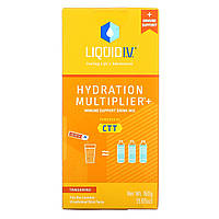 Liquid I.V., Напиток для усиления гидратации + поддержка иммунитета, мандарин, 10 отдельных пакетиков по 16 г