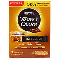 Nescafé, Выбор Гурмана, напиток из растворимого кофе, фундук, 16 упаковок по 3г каждый.