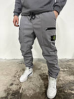 Серые спортивные мужские штаны.12-195 высокое качество