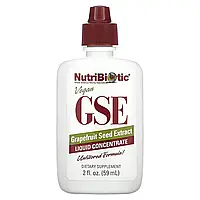 NutriBiotic, веганский экстракт семян грейпфрута GSE, жидкий концентрат, 59 мл (2 жидк. унции)