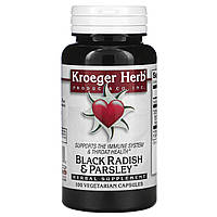 Kroeger Herb Co, Черная редька и петрушка, 100 вегетарианских капсул